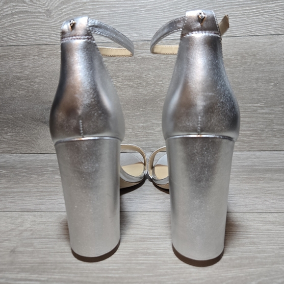 Sam Edelman Women's Block Heels Silver Size 10.5 New In Box - Picture 5 of 9